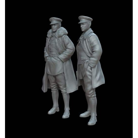 White Stork Miniatures F72102 1/72 Wwi German Pilots Resin Unassembled Unpainted