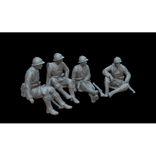 White Stork Miniatures F72105 1/72 Belgian Soldiers 1940 Ww2 Resin Unassembled Unpainted