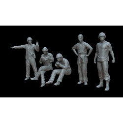 White Stork Miniatures F72109 1/72 Pacific War U.s.m.c. Soldiers Resin Unassembled Unpainted