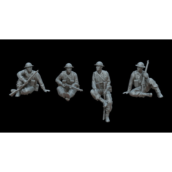 White Stork Miniatures F72113 1/72 British Tank Riders Resin Unassembled Unpainted