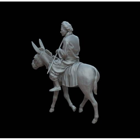 White Stork Miniatures F72114 1/72 Arab On A Donkey Resin Unassembled Unpainted