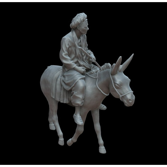 White Stork Miniatures F72114 1/72 Arab On A Donkey Resin Unassembled Unpainted