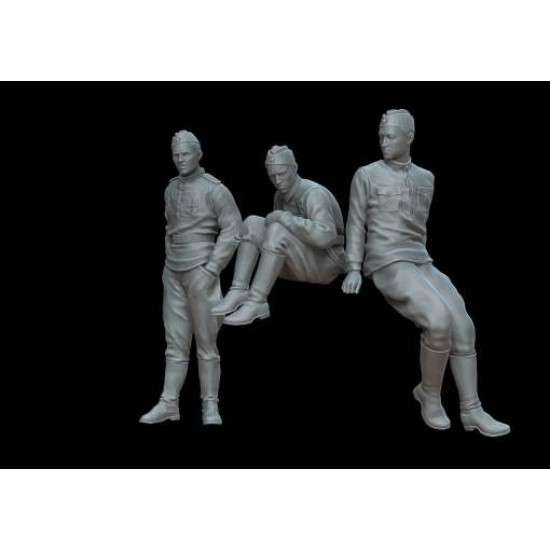 White Stork Miniatures F72126 1/72 Soviet Tank Crew Isu-152 Resin Unassembled Unpainted