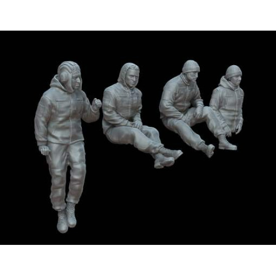 White Stork Miniatures F72128 1/72 Ukrainian Modern Tankers Part Ii Resin Unassembled Unpainted