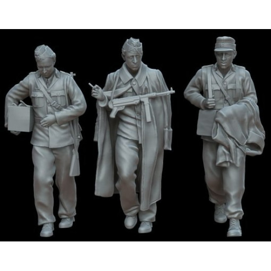 White Stork Miniatures F72137 1/72 East Prussia 1945 German Soldiers Resin Unassembled Unpainted Kit