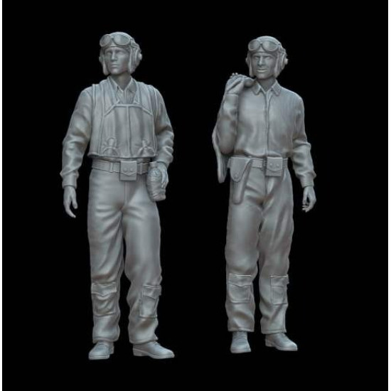 White Stork Miniatures F72147 1/72 U.s.navy Pilots Early War Resin Unassembled Unpainted