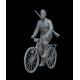 White Stork Miniatures F72149 1/72 German Soldier On A Bicycle Resin Unassembled Unpainted