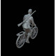 White Stork Miniatures F72149 1/72 German Soldier On A Bicycle Resin Unassembled Unpainted