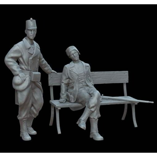White Stork Miniatures F72152 1/72 Wwi Belgian Soldiers Resin Unassembled Unpainted