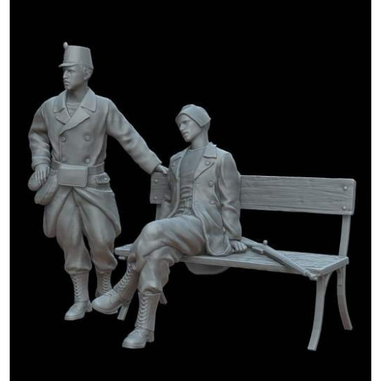 White Stork Miniatures F72152 1/72 Wwi Belgian Soldiers Resin Unassembled Unpainted