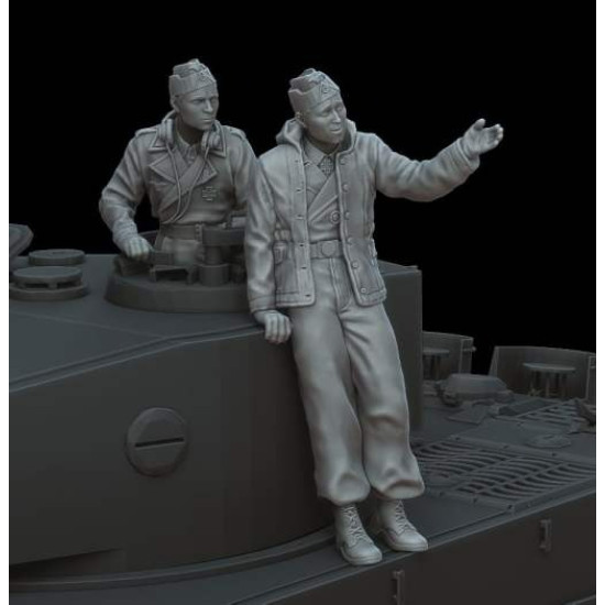 White Stork Miniatures F72156 1/72 German Tank Crew Tiger I Ww2 Resin Unassembled Unpainted