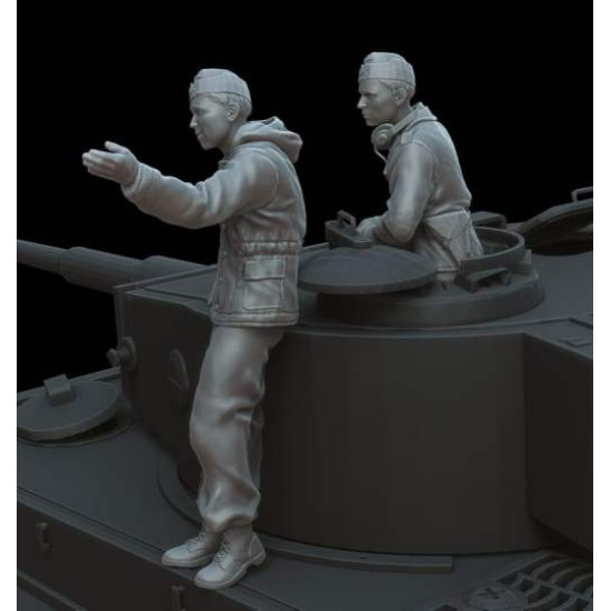 White Stork Miniatures F72156 1/72 German Tank Crew Tiger I Ww2 Resin Unassembled Unpainted