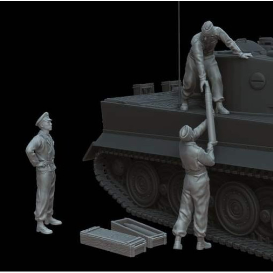 White Stork Miniatures F72158 1/72 Tiger I Crew Loading Ammo Resin Unassembled Unpainted