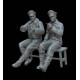 White Stork Miniatures F72162 1/72 German Pilots On The Bench Resin Unassembled Unpainted