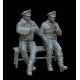 White Stork Miniatures F72162 1/72 German Pilots On The Bench Resin Unassembled Unpainted
