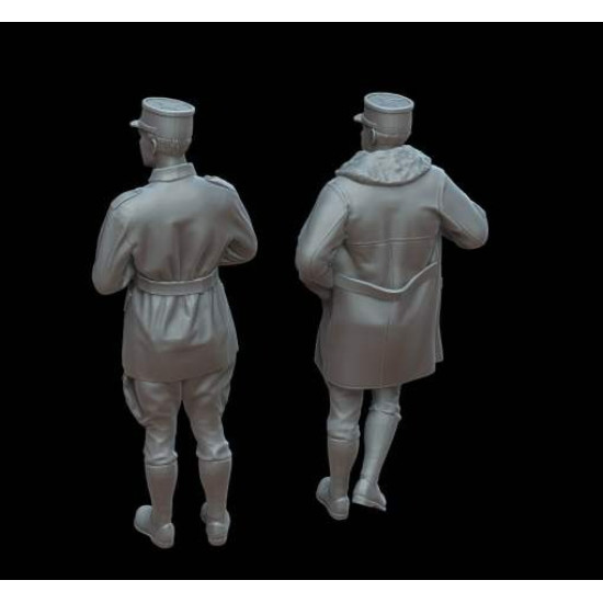 White Stork Miniatures F72163 1/72 Wwi French Pilots Resin Unassembled Unpainted