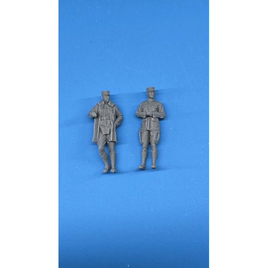 White Stork Miniatures F72163 1/72 Wwi French Pilots Resin Unassembled Unpainted
