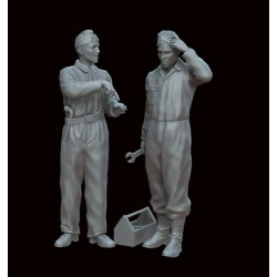 White Stork Miniatures F48011 1/48 German Luftwaffe Ground Personnel Resin Unpainted Kit