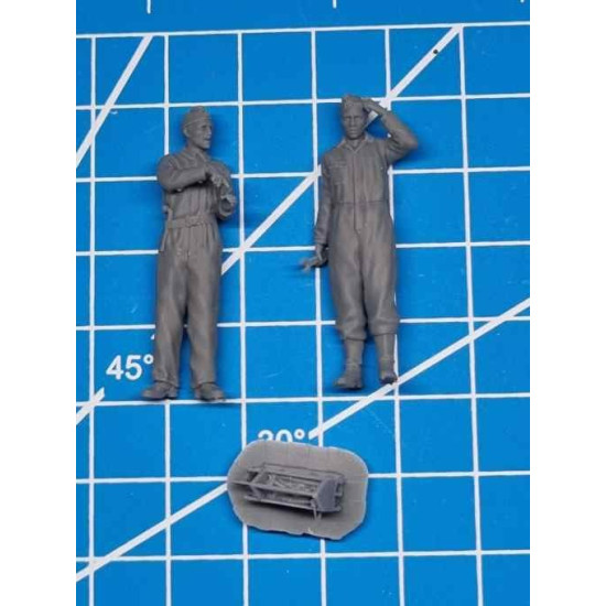 White Stork Miniatures F48011 1/48 German Luftwaffe Ground Personnel Resin Unpainted Kit