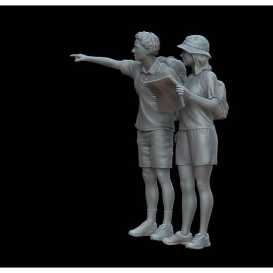 White Stork Miniatures F48015 1/48 Tourists Resin Unpainted Kit