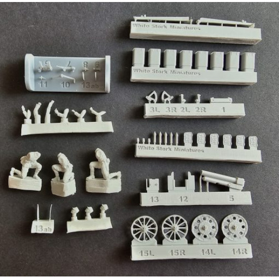 White Stork Miniatures M72001 1/72 Japanese Type 92 Light Howitzer With Crew Resin Unassembled Upainted Kit