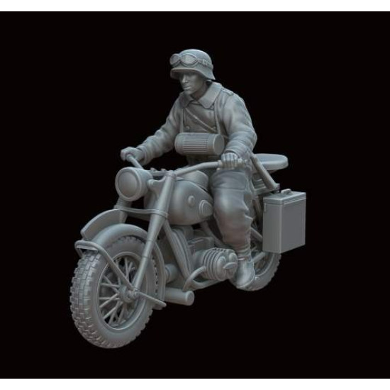 White Stork Miniatures M72002 1/72 Bmw R75 With German Soldier Resin Unassembled Upainted Kit