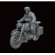 White Stork Miniatures M72002 1/72 Bmw R75 With German Soldier Resin Unassembled Upainted Kit