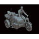 White Stork Miniatures M72004 1/72 Bmw R75 With Sidecar And Dak Soldier Resin Unassembled Upainted Kit