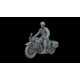 Wwhite Stork Miniatures M72005 1/72 Wla Motorcycle With Us Soldier Resin Upainted Kit