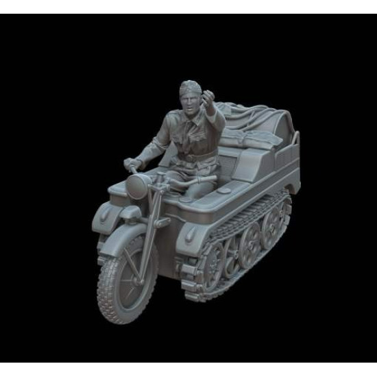 White Stork Miniatures M72017 1/72 Kettenkraftrad In Airport Service Resin Kit