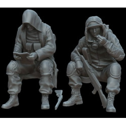 White Stork Miniatures P72003 1/72 Chernobyl Stalkers Postapo 3 Resin Kit