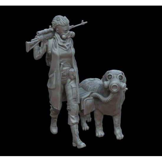 White Stork Miniatures P72005 1/72 Post Apocalypse Miniature Friends With Masks Resin Kit