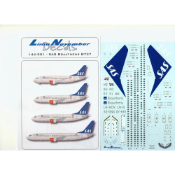 Lima November Decals 144-501 1/144 Sas Braathens Boeing 737-500/600/700/800