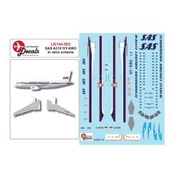 Lima November Decals 144-503 1/144 Sas Retro Colour Scheme Airbus A319