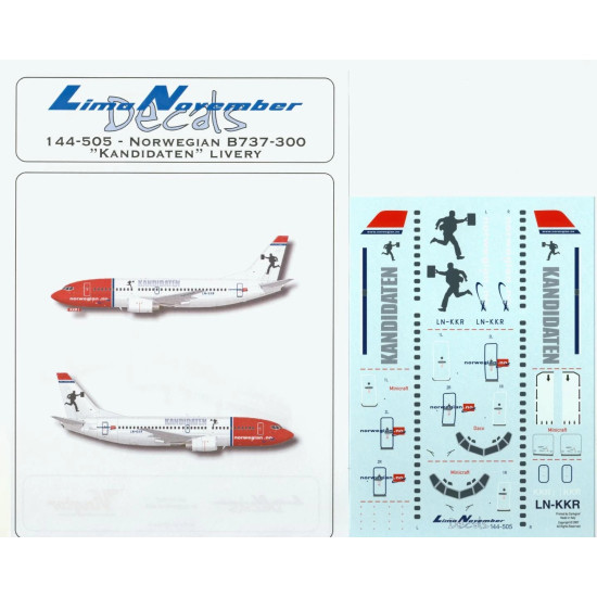 Lima November Decals 144-505 1/144 Norwegian Kandidaten Boeing 737-300