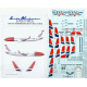 Lima November Decals 144-514 1/144 Norwegian LN-NOL 6000th Boeing 737 tail B737-800