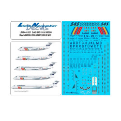 Lima November Decals 144-521 1/144 Sas Dc-9 And Md80