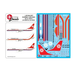 Lima November Decals 144-527 1/144 Norway Airlines B737-300 Incl Air Europe Versions