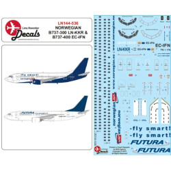 Lima November Decals 144-536 1/144 Norwegian Ln-kkr Slovak Airlines Colours And Ec-ifn Futura