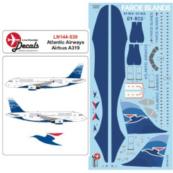 Lima November Decals 144-539 1/144 Atlantic Airways A319