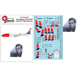 Lima November Decals 144-547 1/144 Norwegian B737-800 Ln-dyc Max Manus