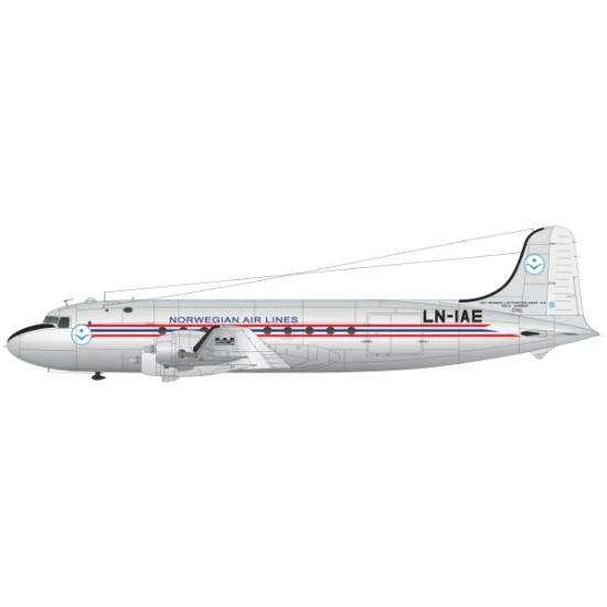 Lima November Decals 144-564 1/144 Dnl Norwegian Air Lines Dc-4