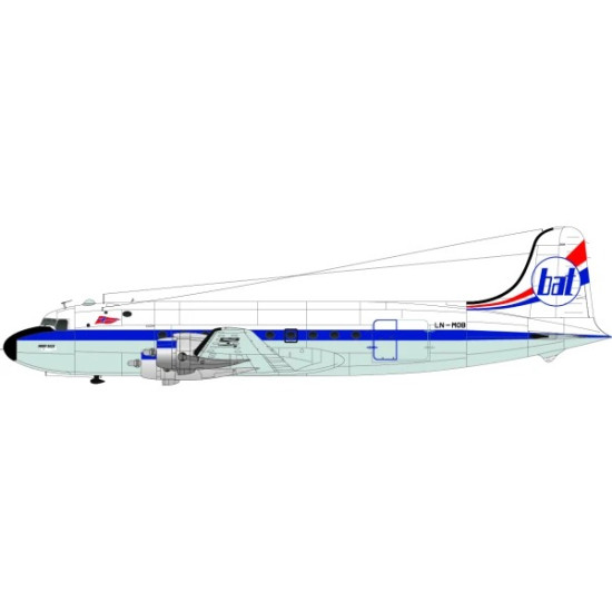 Lima November Decals 144-567 1/144 Bergen Air Transport/Bat And Greenlandair Dc-4