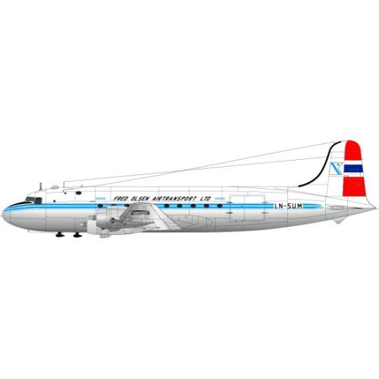 Lima November Decals 144-568 1/144 Fred Olsen Old And New Scheme For Dc-4