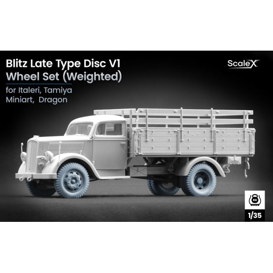 Scalex Ww-35008w 1/35 Blitz Late V1 Weighted Wheel Set For Italeri Tamiya Miniart Dragon