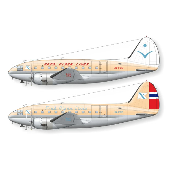 Lima November Decals 144-569 1/144 Fred Olsen Old And New Scheme For C-46