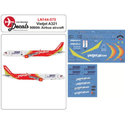 Lima November Decals 144-575 1/144 Vietjet Airbus A321 Vn-a651 9000th Airbus Aircraft