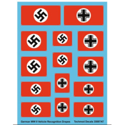 Techmod 35007 1/35 Decal For German Ww Ii Vehicle Recognition Drapes