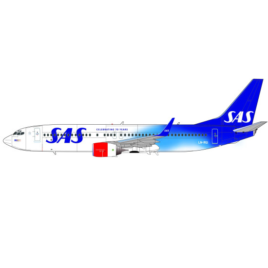 Lima November Decals 144-589 1/144 Sas Boeing B737-800 Ln-rgi 70 Years Scheme