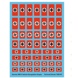 Techmod 72807 1/72 Decal For German Ww Ii Vehicle Recognition Drapes
